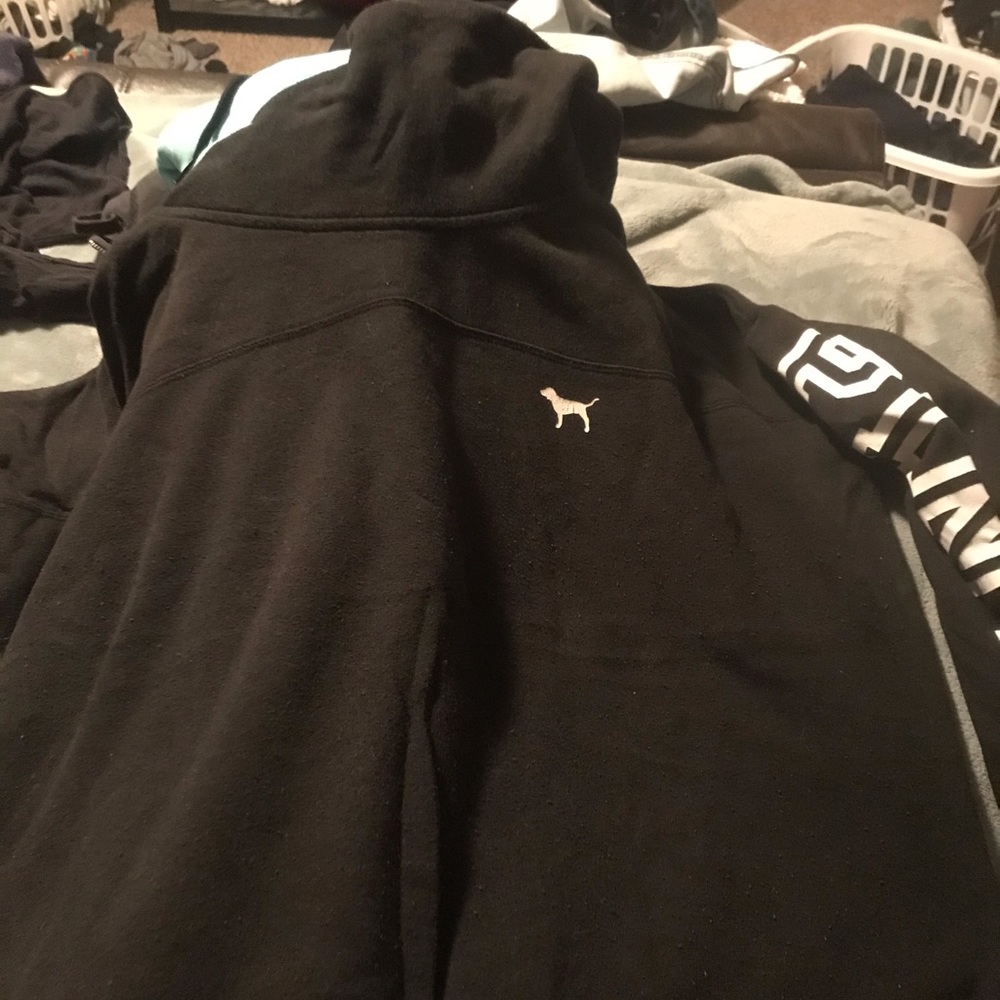 Pink funnel neck hoodie